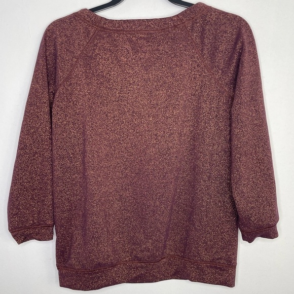 MARC by Marc Jacobs midnight cranberry sparkly metallic raglan sweatshirt - Picture 7 of 10